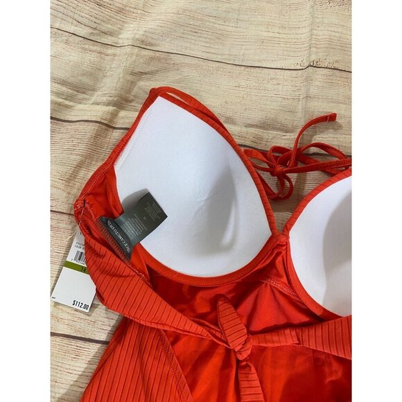 NWT Vince Camuto Women's Orange One Piece SwimSuit - 14 - Picture 11 of 12